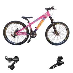 Bicicleta Vikingx 21v Aro 26 Tuff 25 Aluminio Cambio Shimano Dianteiro