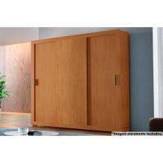 Guarda Roupa 3 Portas De Correr E 4 Gavetas C/ Pés Veneza Flex Naturalle/ripado 3d - Rufato