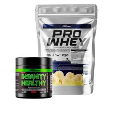 Whey Protein Concentrado Refil 1Kg + Pré Treino 250g Insanity - Pro Healthy