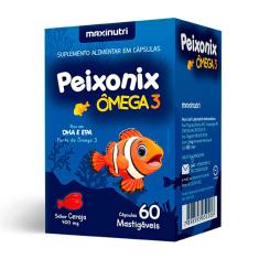 Peixonix Ômega 3 Imunoestimulante 60 Caps Cereja Maxinutri