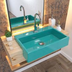 Kit Cuba Xrt55 Com Torneira Luxo 1195 e Válvula Click 1'' G Azul Turquesa