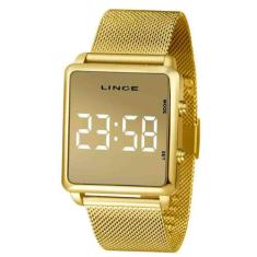 Relógio Dourado Feminino Lince Mdg4619l