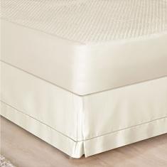Saia Para Cama Box Casal Ponto Palito Palha