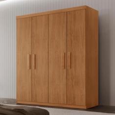 Guarda Roupa Solteiro 4 Portas 2 Gavetas MDF Petra - Rufato