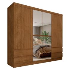 Roupeiro Casal Com Espelho 6 Portas Diplomata Freijó - Móveis Arapongas