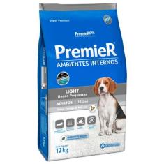 Ração Premier Ambientes Internos Light Cães Adultos Frango e Salmão 12