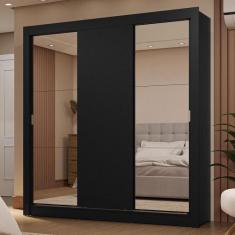 Guarda-Roupa Casal 3 Portas de Correr com Espelhos 2 Gavetas Sublime M