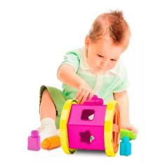 Brinquedo Educativo para Bebê Roda Vermelho Lúdico 6 Peças Dismat MK44