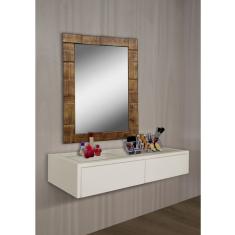 Penteadeira Aparador Suspenso Para Maquiagem Quarto Off White Laca