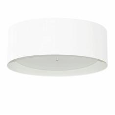 Plafon Cilíndrico Md-3008 Cúpula em Duplo Tecido 60x25cm Branco / Branco - Bivolt