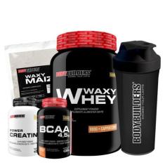 KIT - Waxy Whey 900g + Waxy Maize 800g + Power Creatina 100g + BCAA 10