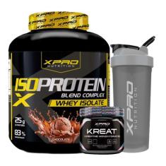 Kit Iso Protein Blend Complex 2Kg Creatina 300g Coqueteleira XPro Nutr
