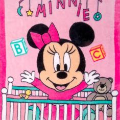 Cobertor Bebê Raschel Minnie Bercinho Disney Rosa