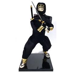 Boneco Japonês Ninja Samurai Artesanal Decorativo 25 Cm