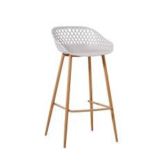 Banqueta Alta Polipropileno e Aço Mônaco Fratini Nude