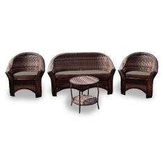 Conjunto De Sofá 1 Sofá + 2 Poltronas + 1 Mesa Centro Fendi