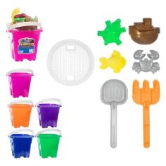 Balde Areia Praia Regador Acessórios Alta Qualidade Parque - Rei do Ba