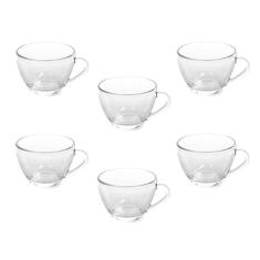 Conjunto 6 Xícaras de Chá Vidro 235ml