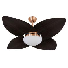 Ventilador de Teto Volare Cobre Vidro Dunamis Tabaco 220V