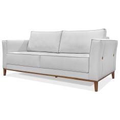 Sofa Balli 2 Lugares 170cm Pes Madeira Linho 221 Grigio Ezz Grigio