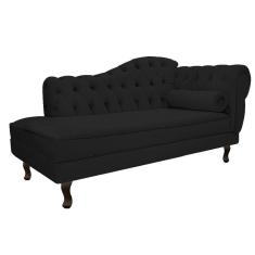 Recamier Diana 185cm Lado Esquerdo Corano Preto Doce Sonho
