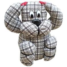 São Miguel Peso para Porta Cachorro, 17 cm, 1 Unidade, Estampas com Marrom, Cinza e Preto