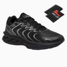 Tênis Masculino Esporte Cadarço Academia Macio Corrida Dia a Dia + Carteira-Masculino