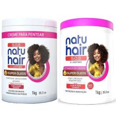 Kit Ativador de Cachos + Creme para Pentear Natuhair Super Óleos