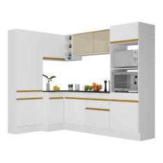 Armário de Cozinha Completa de Canto com Rodapé Veneza Multimóveis V2085