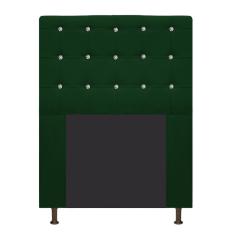 Cabeceira Estofada Dama 90cm Solteiro Suede Verde