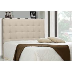 Cabeceira Casal King 195 Cm Sonhare Suede Liso Bege