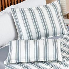 Jogo De Cama 100% Algodão Marin Casal Padrão 04 Peças - Cinza - BIA EN