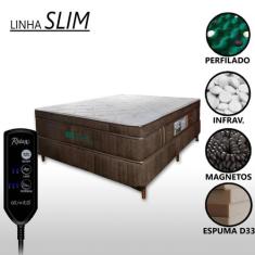Cama Box Casal Magnético D33 Com Massageador e Controle (1,38 x 1,88 m
