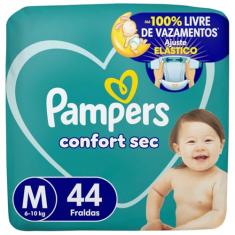 Fralda Pampers Confort Sec M - 44 fraldas