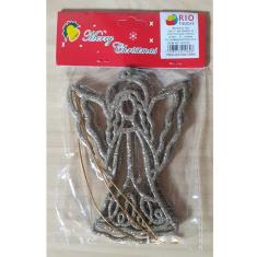 Enfeite de Natal de Plástico de 13cm Santo Cores com 3 Peças