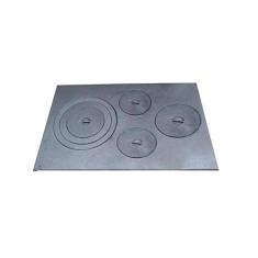 Chapa Paraná Fogão Lenha 4 Furos Com Tampa 68x49cm