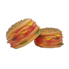 Hambúrguer de Borracha Brinquedo para Pet 03 Pçs