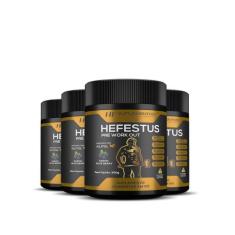 4X Hefestus Pre Treino Hf Suplementos Blueberry - HF Suplements