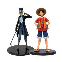 Bonecos Luffy + Sabo One Piece Action Figure