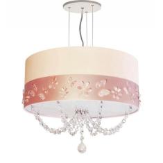 Lustre Infantil Pendente Faixa Flores E Borboletas Crú 30 - Tom luz