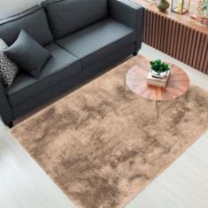 Tapete paras Sala e Quarto Felpudo Bege 200x240 Casa Dona