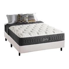 Cama Box Casal Completa 138x188 MasterPocket Versalhes Molas Ensacadas Branco Anjos