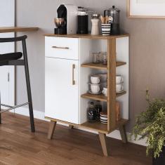 Balcão Multiuso Com 1 Gaveta E 3 Prateleiras Ba300 Branco-mel