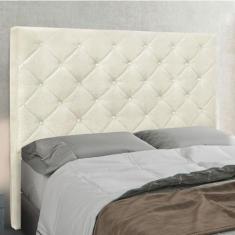 Cabeceira Cama Box King 195 cm Tania Linho S04 - D'Rossi, Dourado