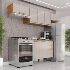 Cozinha Compacta 4 Peças 8 Portas 2 Gavetas Bella - Sallêto Móveis