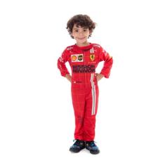 Fantasia Carros Piloto De Formula 1 Infantil Macacão Longo - Fantasia 