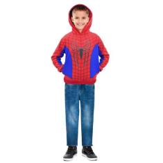 Blusa de Moletom Com Capuz Homem Aranha Infantil Vingadores - Fantasia