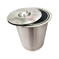 Lixeira Pia Cozinha Embutir Granito Inox Alumínio Luxo 5 Lts