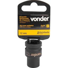Soquete Sextavado de Impacto Encaixe 1/2" 12mm Aço Cromo - Vonder