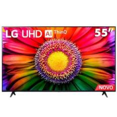 Smart TV 55" LG 4K Ultra HD 55UR8750PSA com processador ThinQ AI, HDR, Bluetooth, sistema WebOS e Alexa Built In